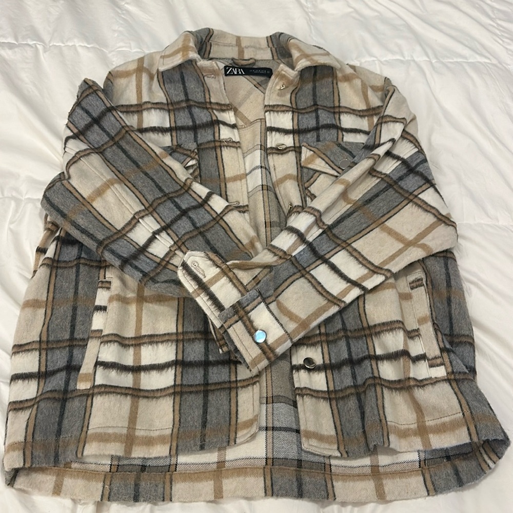 Zara long sleeve flannel shirt
